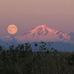 mountain and Full Moon