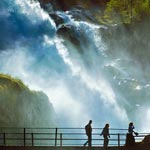 waterfall and bridge