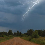lightning stormy sky