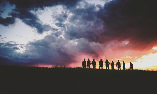 stormy sunset sky